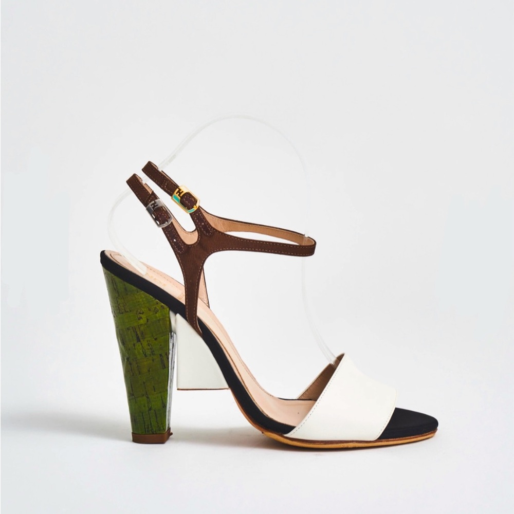 Fendi Resort Sandal Slingback Heels w/ Double Straps